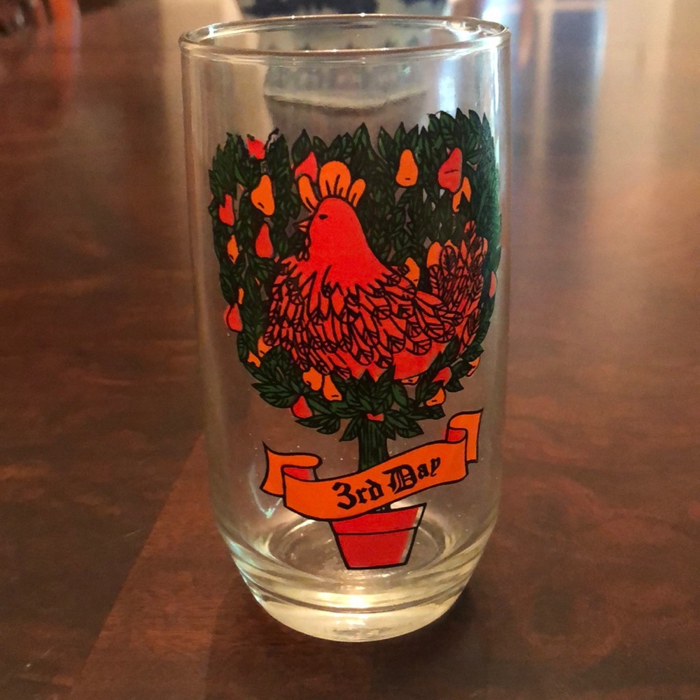 Vintage l Twelve Days of Christmas Glass, Glass 3